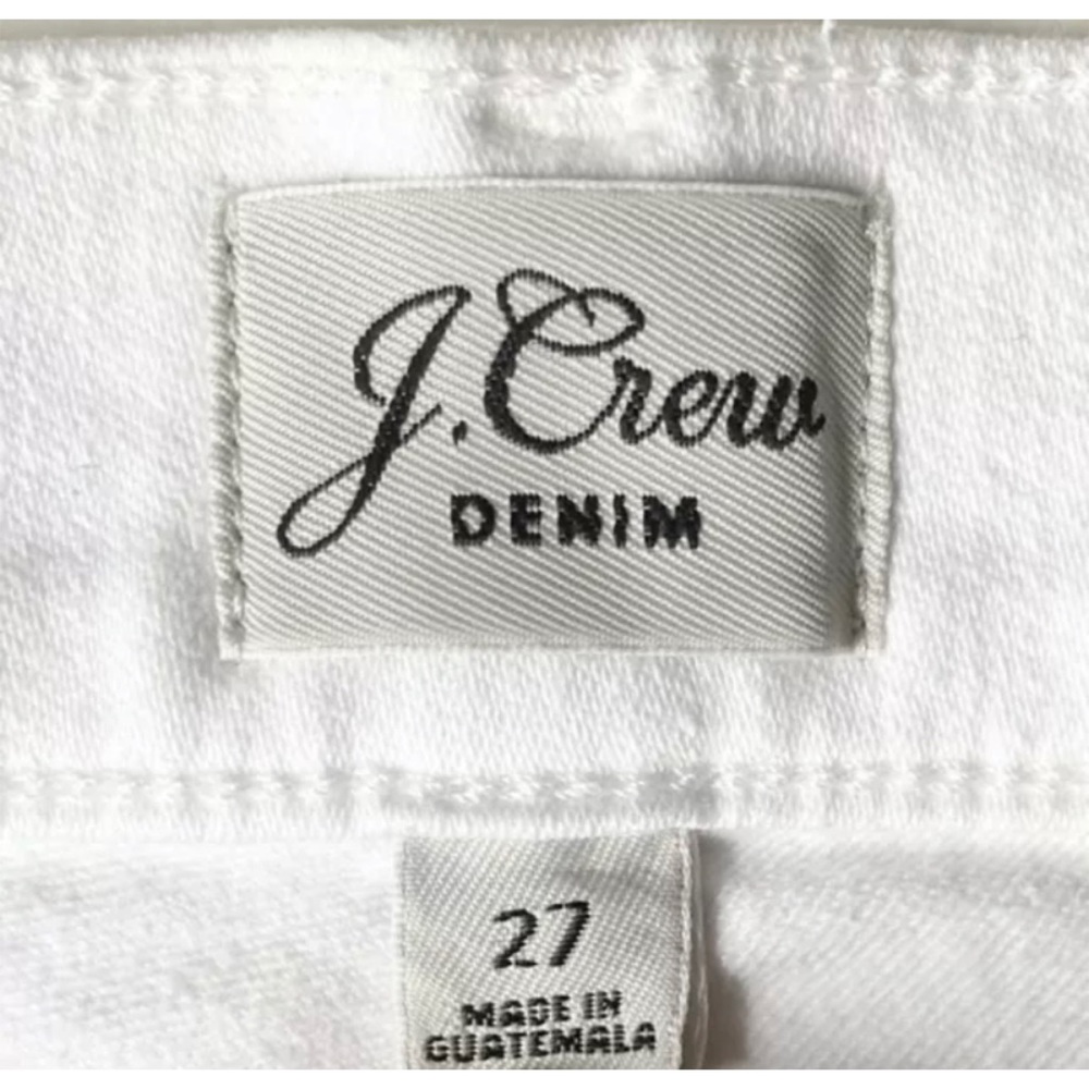 J Crew Denim 27 x 31 White Jeans Curvy Full Length Demi Boot Stretch - Picture 6 of 13